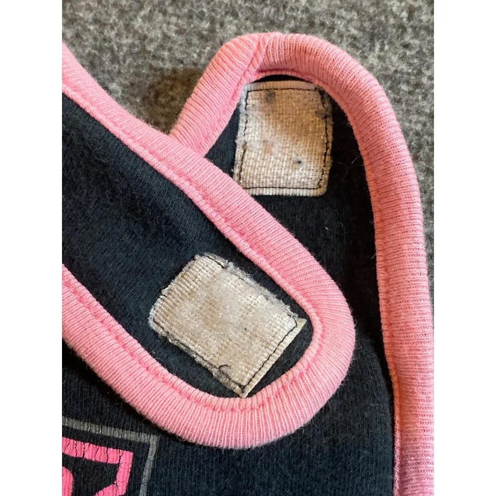 Harley Davidson Baby Feeding Bib Black Pink Glittery Silver One Size